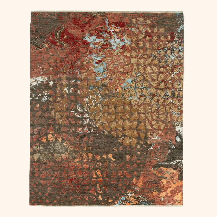 Transitional Wool Art Silk Blend Rug - 8'2" x 10'2"