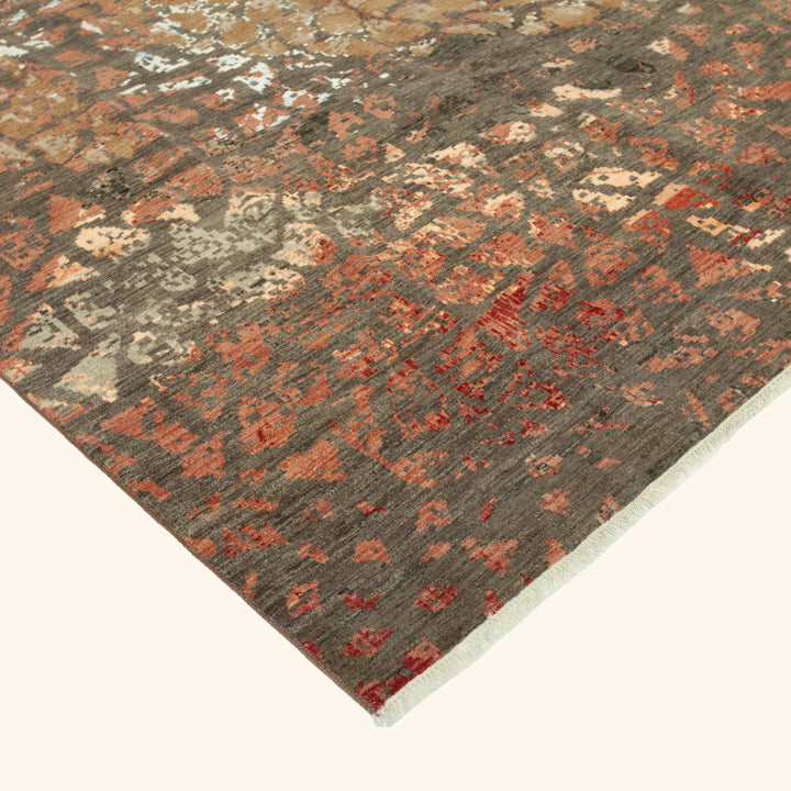 Transitional Wool Art Silk Blend Rug - 8'2" x 10'2"