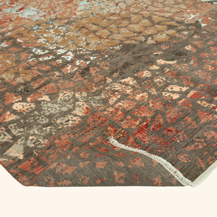 Transitional Wool Art Silk Blend Rug - 8'2" x 10'2"