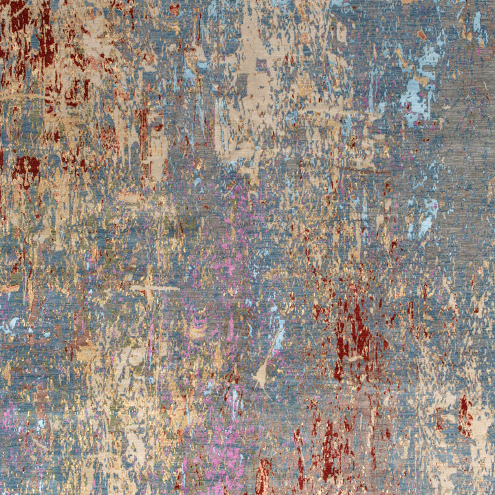 Transitional Wool Art Silk Blend Rug - 9' x 12'1"