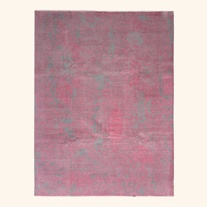 Transitional Wool Art Silk Blend Rug - 7'10" x 10'3"