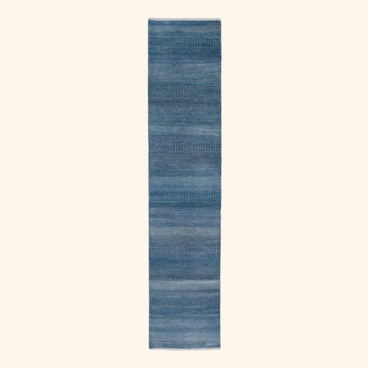Transitional Wool Art Silk Blend Runner - 2'6" x 12'1"