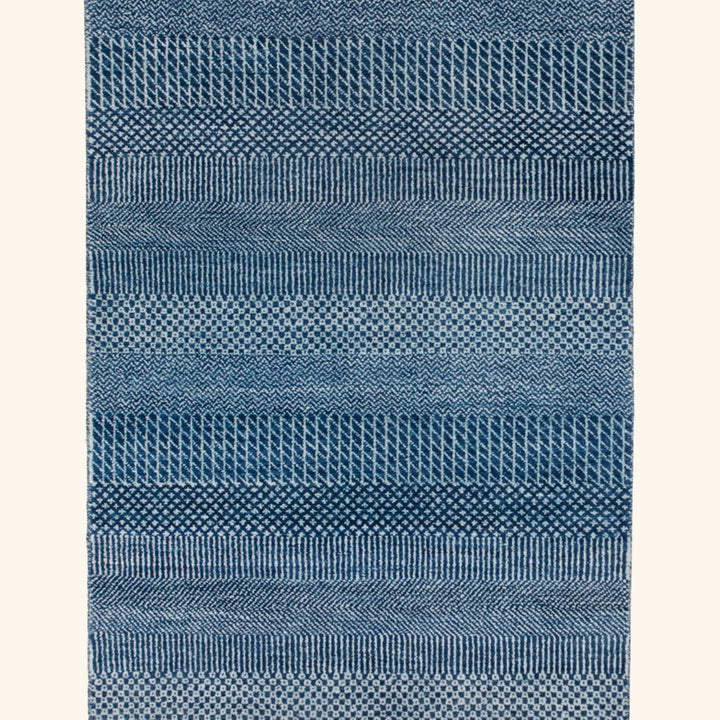 Transitional Wool Art Silk Blend Runner - 2'6" x 12'1"
