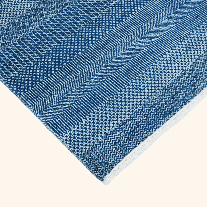 Transitional Wool Art Silk Blend Runner - 2'6" x 12'1"