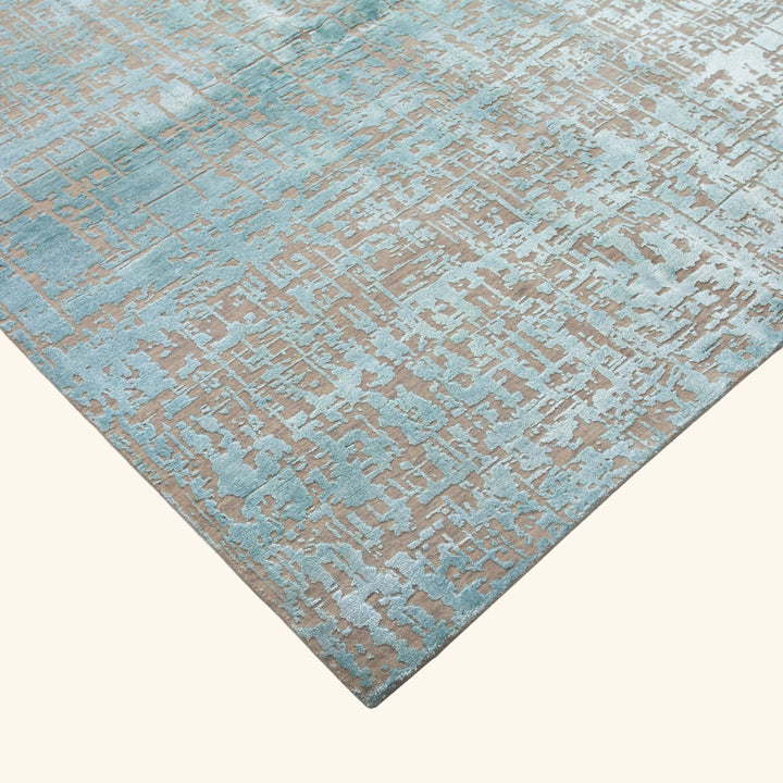 Transitional Wool Art Silk Blend Rug - 8'10" x 12'4"