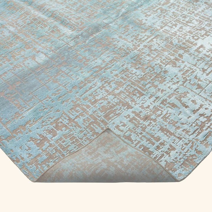 Transitional Wool Art Silk Blend Rug - 8'10" x 12'4"