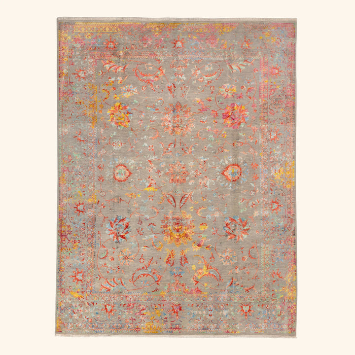 Transitional Wool Art Silk Blend Rug - 8' x 10'2"