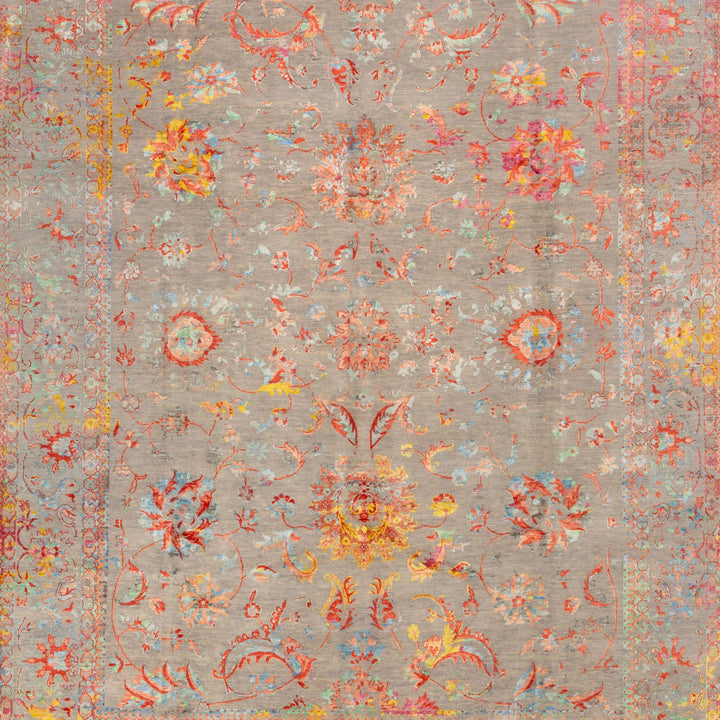 Transitional Wool Art Silk Blend Rug - 8' x 10'2"