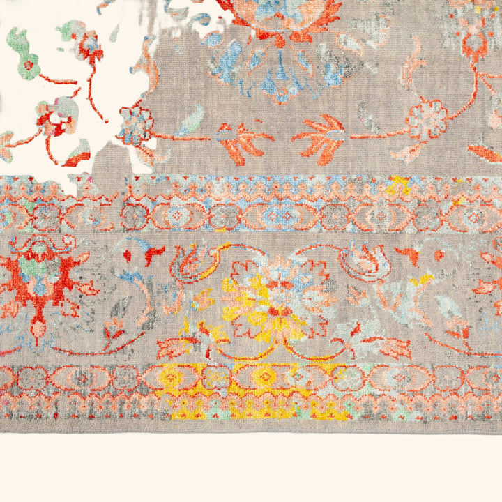 Transitional Wool Art Silk Blend Rug - 8' x 10'2"
