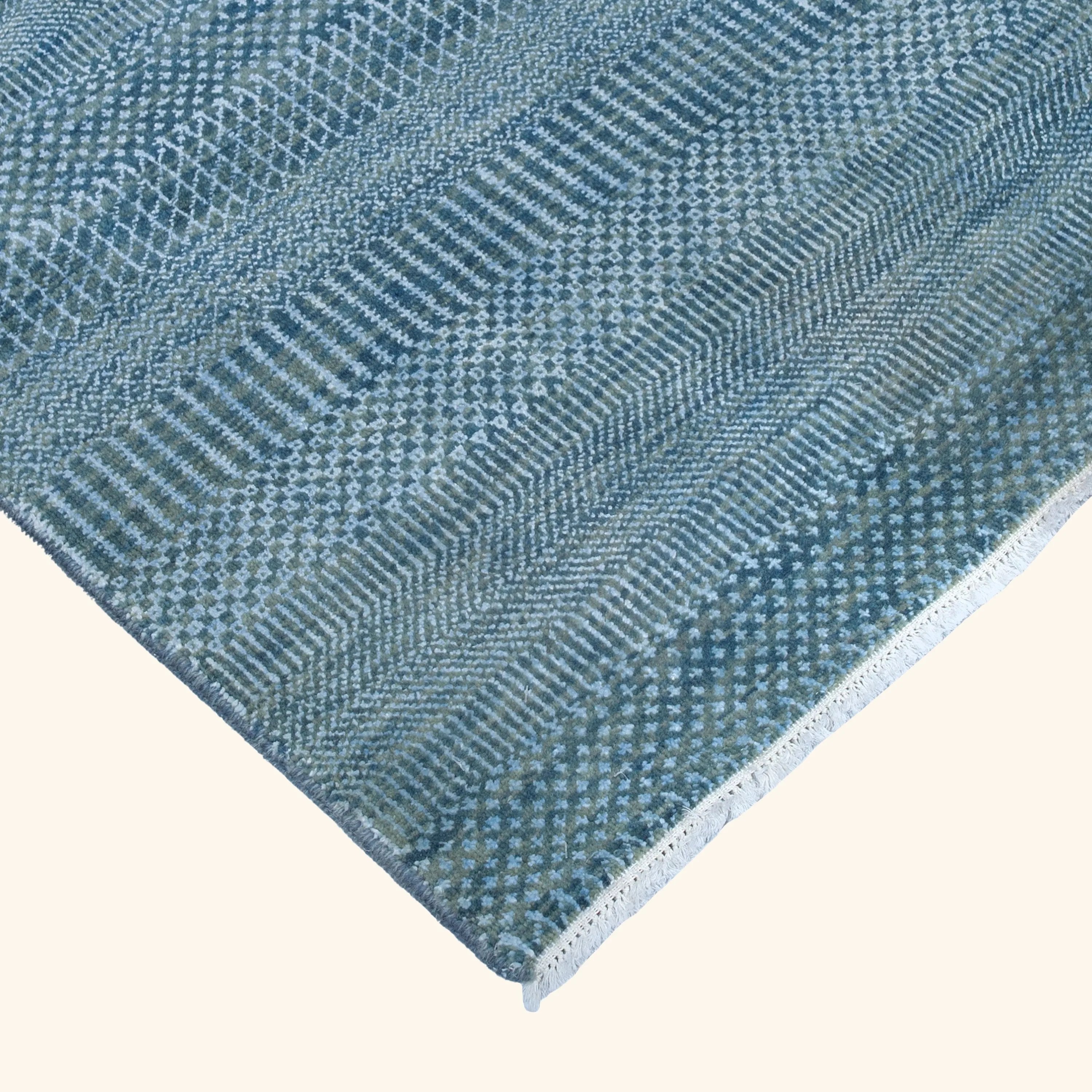 abc carpet Wool Art Silk Blend Runner - Thumbnail 2