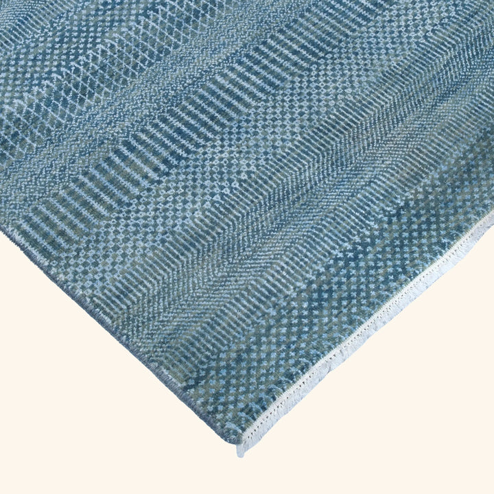 Transitional Wool Art Silk Blend Runner - 2'6" x 12'1"