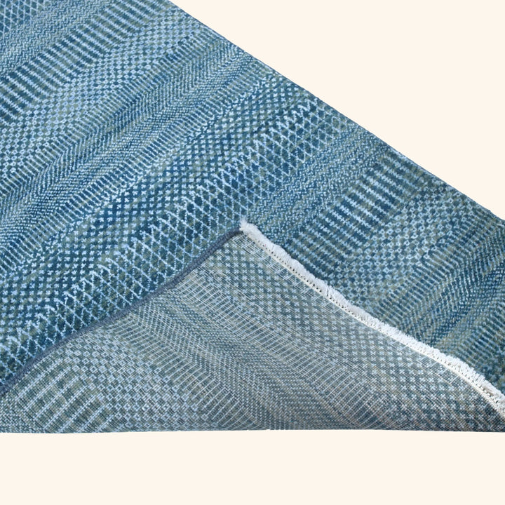 Transitional Wool Art Silk Blend Runner - 2'6" x 12'1"