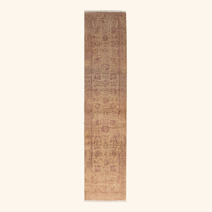 Transitional Wool Art Silk Blend Runner - 2'7" x 12'2"
