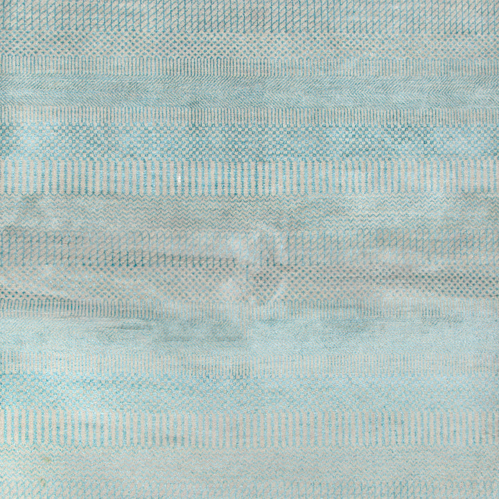 Transitional Wool Art Silk Blend Rug - 4'1" x 6'