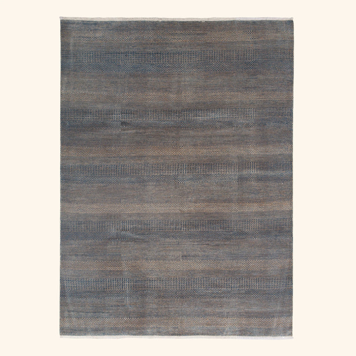 Transitional Wool Art Silk Blend Rug - 7'5" x 9'10"