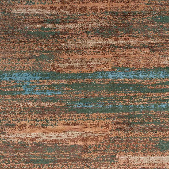 Transitional Wool Art Silk Blend Rug - 7'10" x 10'4"