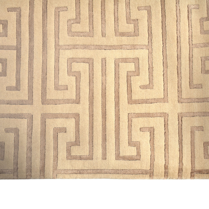 Transitional Wool Art Silk Blend Rug - 5'1" x 8'2"