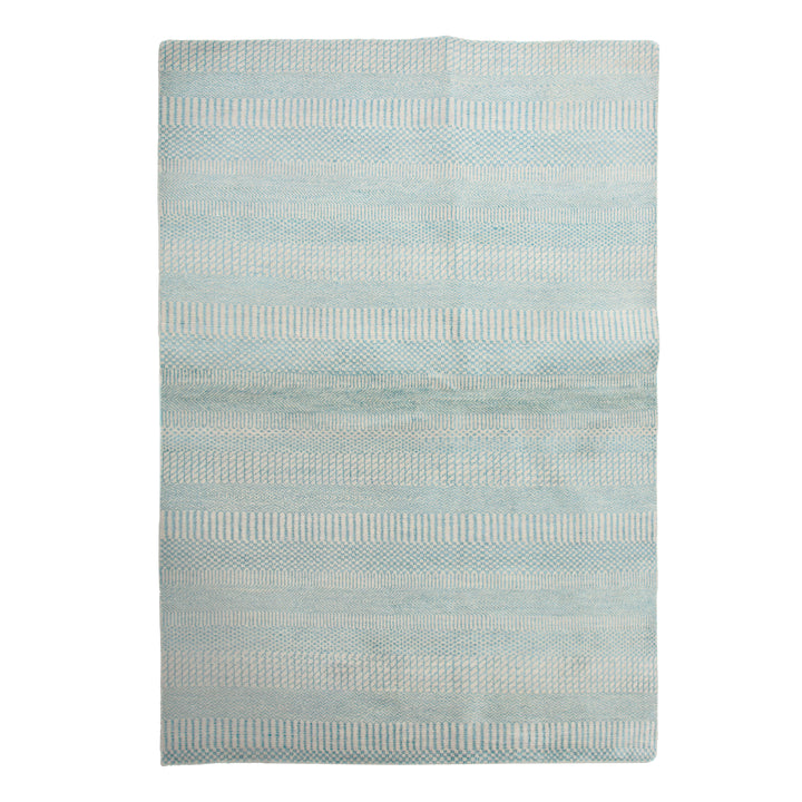 Transitional Wool Art Silk Blend Rug - 4'1" x 6'