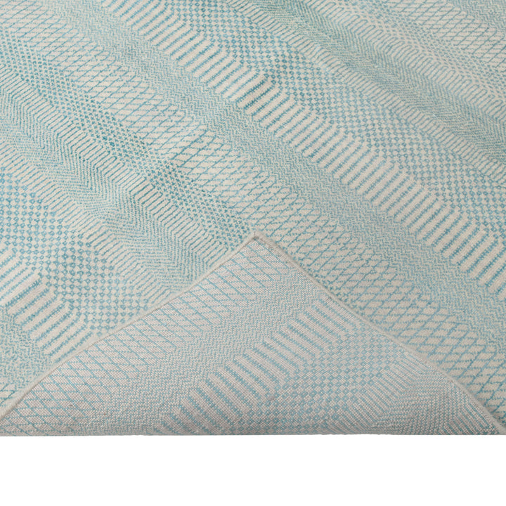 Transitional Wool Art Silk Blend Rug - 4'1" x 6'
