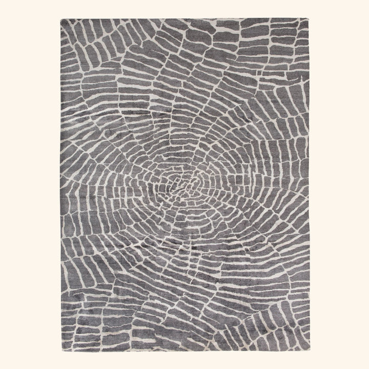 Transitional Art Silk Rug - 9'1" x 12'