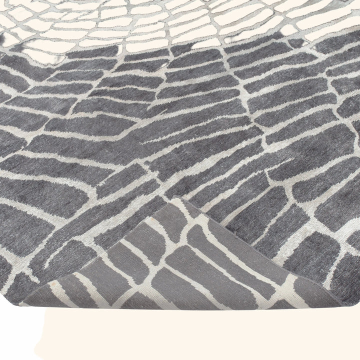 Transitional Art Silk Rug - 9'1" x 12'