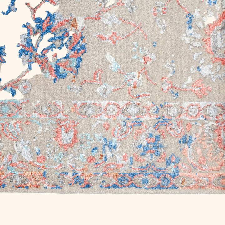 Transitional Wool Art Silk Blend Rug - 4' x 6'3"