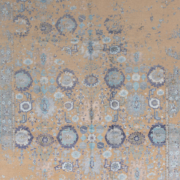 Transitional Wool Art Silk Blend Rug - 9'1" x 12'3"
