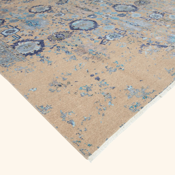 Transitional Wool Art Silk Blend Rug - 9'1" x 12'3"
