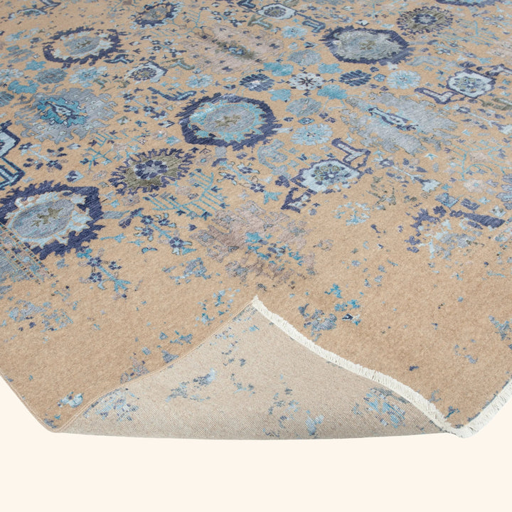 Transitional Wool Art Silk Blend Rug - 9'1" x 12'3"