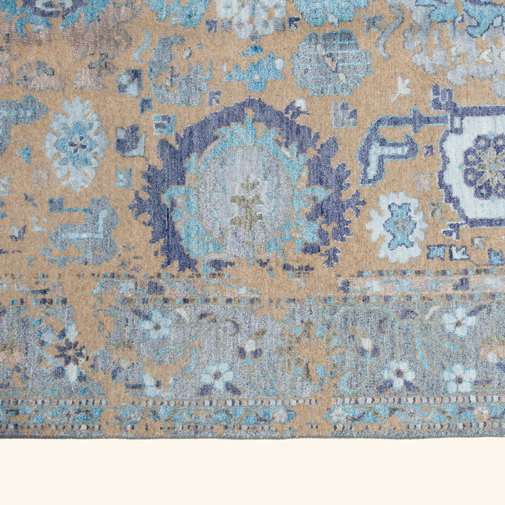 Transitional Wool Art Silk Blend Rug - 9'1" x 12'3"