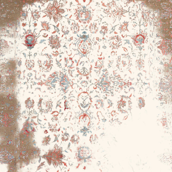 Transitional Wool Art Silk Blend Rug - 9'1" x 12'1"