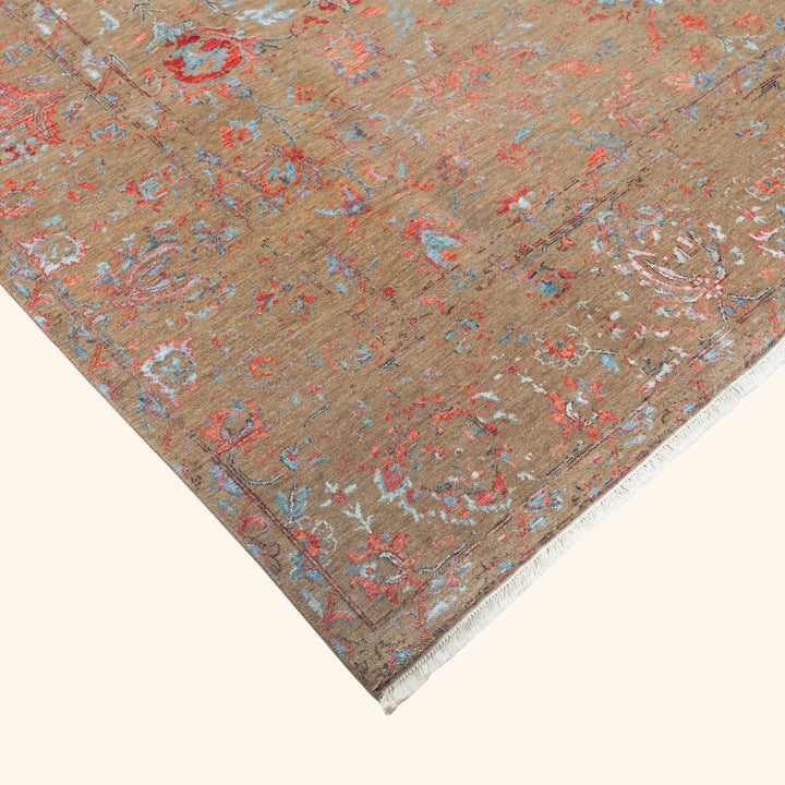 Transitional Wool Art Silk Blend Rug - 9'1" x 12'1"