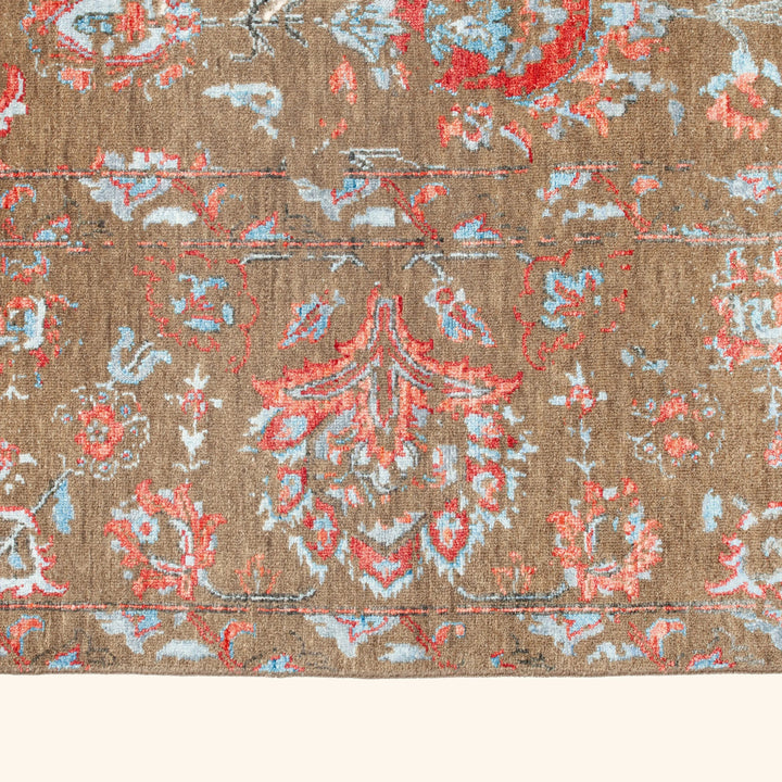 Transitional Wool Art Silk Blend Rug - 9'1" x 12'1"
