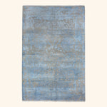 Transitional Wool Art Silk Blend Rug - 5'5" x 8'2"