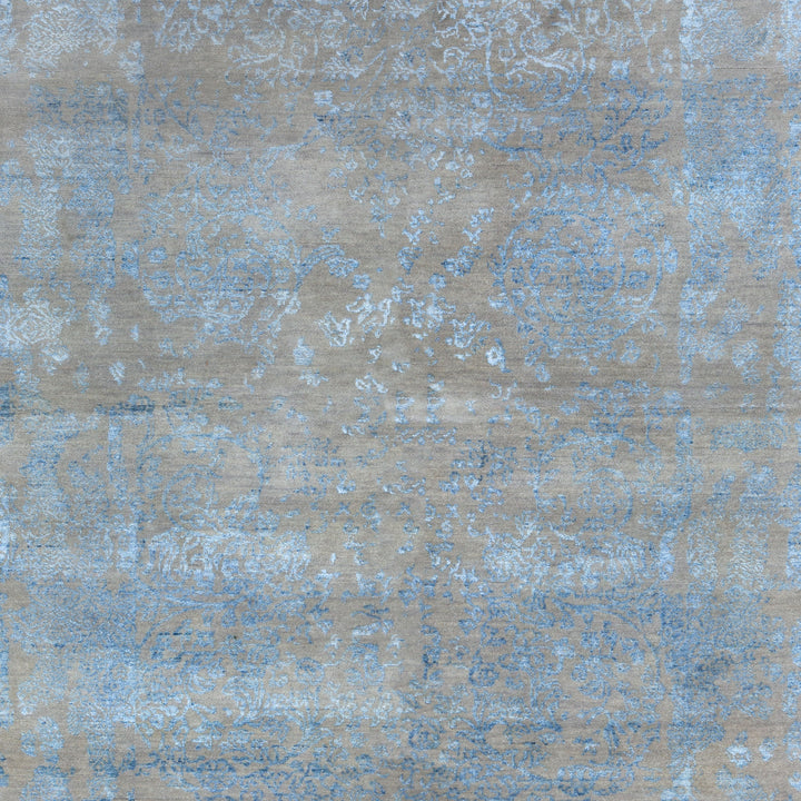Transitional Wool Art Silk Blend Rug - 5'5" x 8'2"