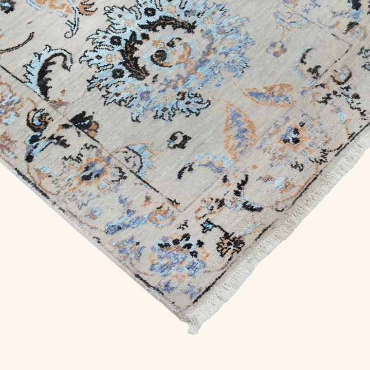 Transitional Wool Art Silk Blend Runner - 2'6" x 13'9"