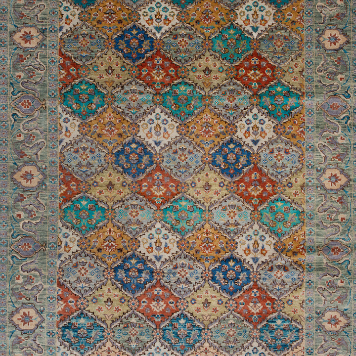 Transitional Wool Art Silk Blend Rug - 9'4" x 12'2"