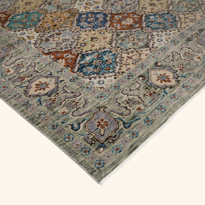 Transitional Wool Art Silk Blend Rug - 9'4" x 12'2"