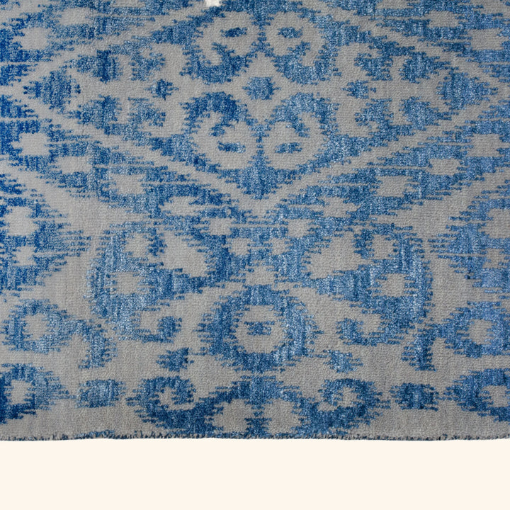 Transitional Wool Art Silk Blend Rug - 6'1" x 9'3"
