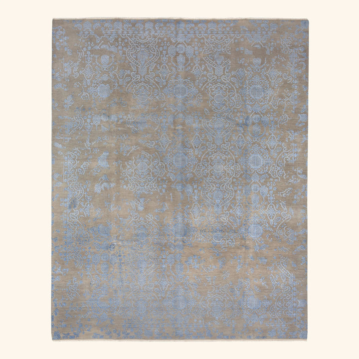 Transitional Wool Art Silk Blend Rug - 8'1" x 10'