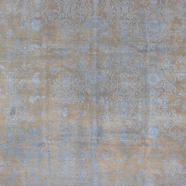 Transitional Wool Art Silk Blend Rug - 8'1" x 10'