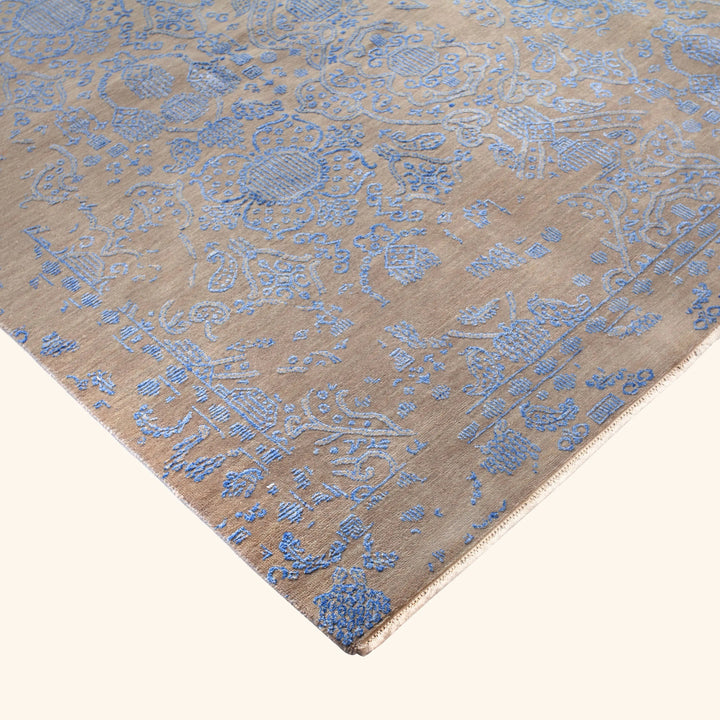 Transitional Wool Art Silk Blend Rug - 8'1" x 10'