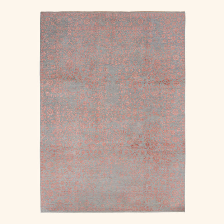 Transitional Wool Art Silk Blend Rug - 8'10" x 12'2"