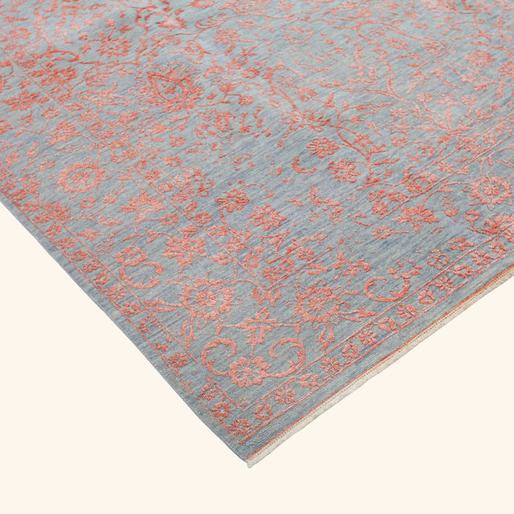 Transitional Wool Art Silk Blend Rug - 8'10" x 12'2"