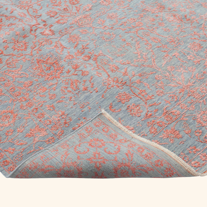 Transitional Wool Art Silk Blend Rug - 8'10" x 12'2"