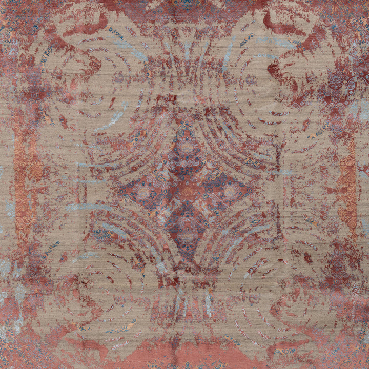Transitional Wool Art Silk Blend Rug - 8'2" x 10'1"