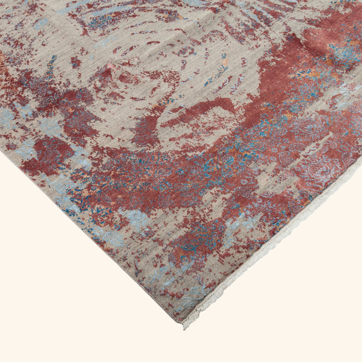 Transitional Wool Art Silk Blend Rug - 8'2" x 10'1"