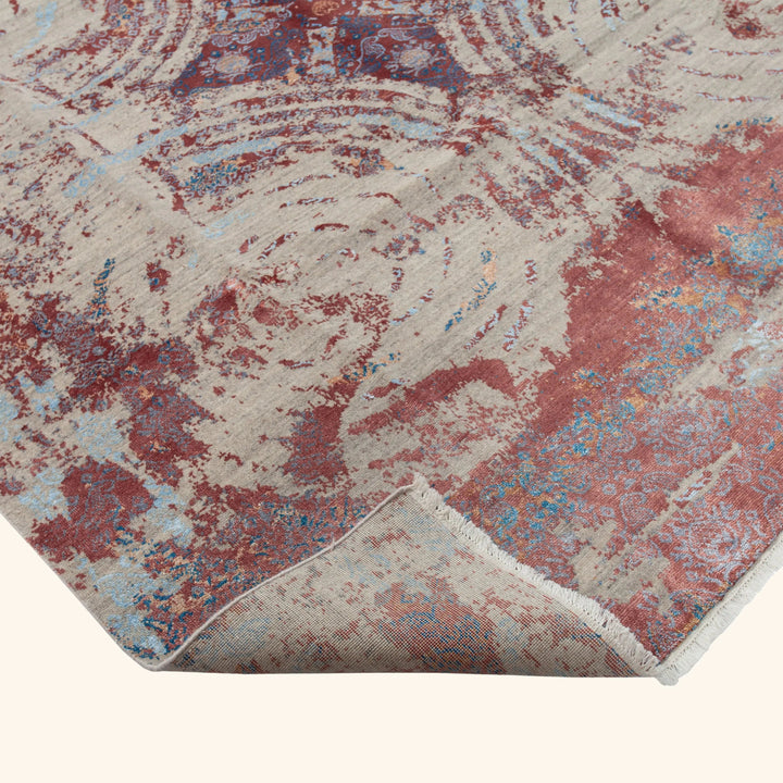 Transitional Wool Art Silk Blend Rug - 8'2" x 10'1"