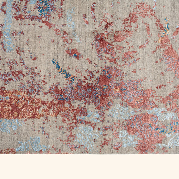 Transitional Wool Art Silk Blend Rug - 8'2" x 10'1"