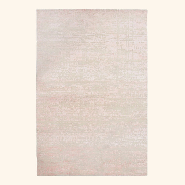 Blush Contemporary Wool Art Silk Blend Rug - 4' x 6'